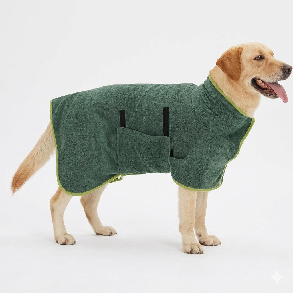 Dog drying robe color range blue sky blue coffee yellow purple grey