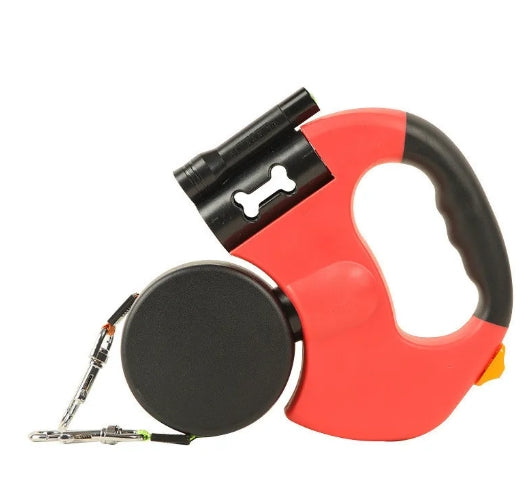 Retractable Dog Leash with LED Light – Heavy Duty Bungee Trail Leash