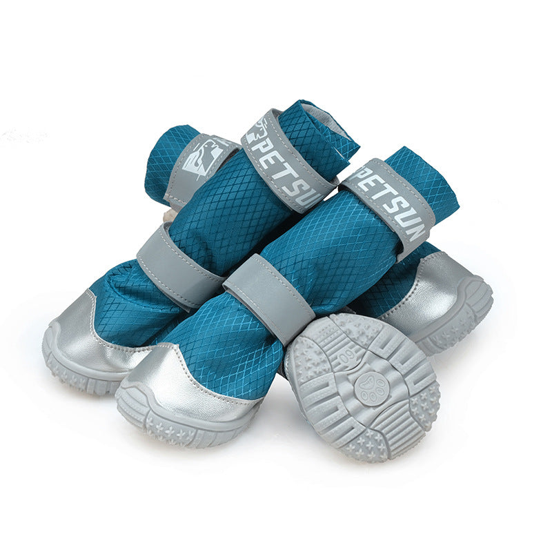 Black rugged dog trail shoes for hiking and rough terrain protection