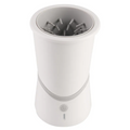 White electric dog paw cleaner cup with silicone bristles