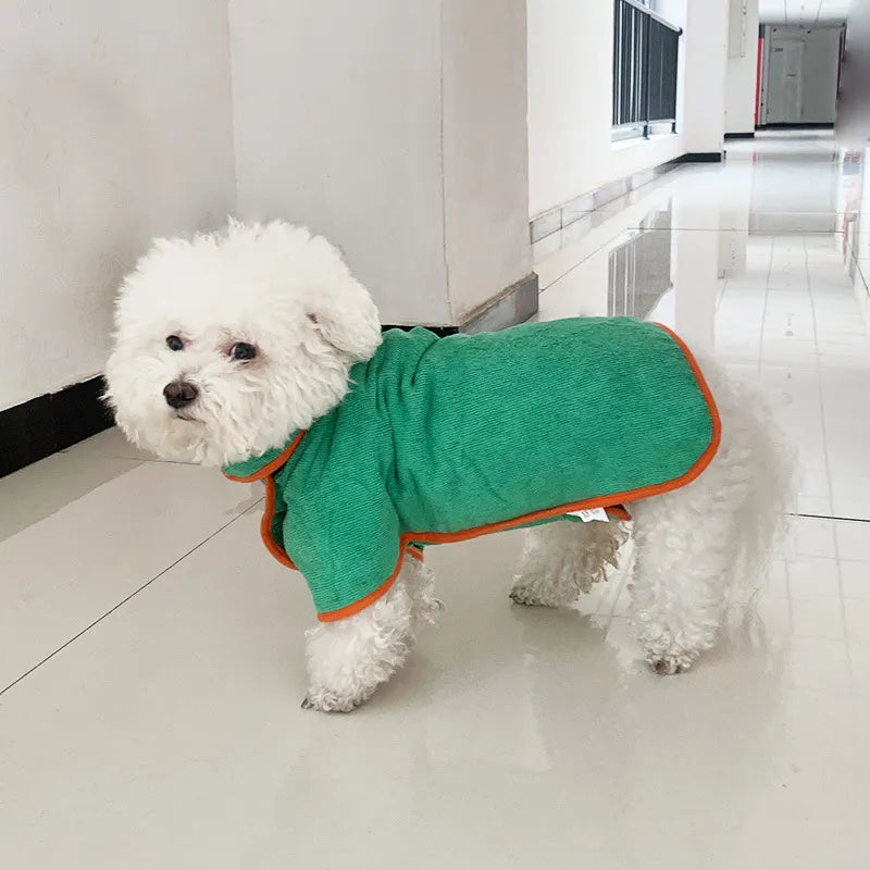 Dog Drying Robe – Microfibre Absorbent Post-Bath & Post-Swim Towel Robe