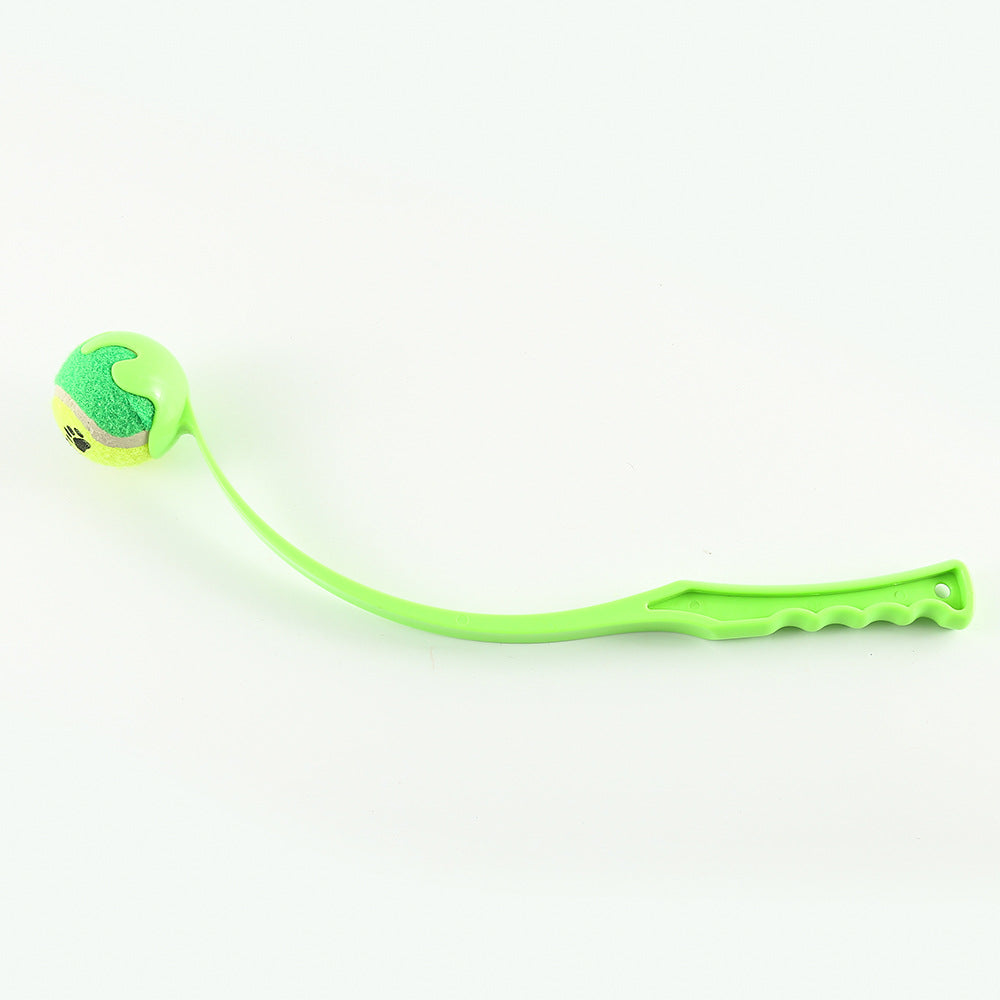 Dog fetch launcher in pink green and blue color options