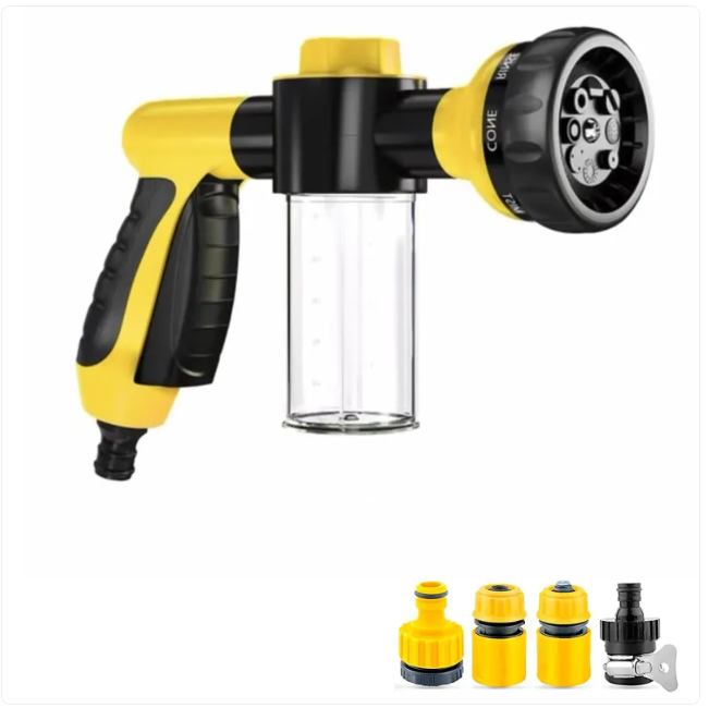 Dog shower brush head with soft bristles and soap dispenser
